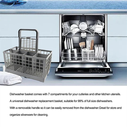 Multifunction Dishwasher Cutlery Basket Storage Rack Holder -240mmX135mmX122mm