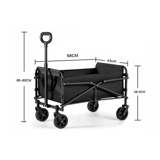 ALL-IN-ONE OUTDOOR FOLDABLE GARDEN TROLLEY CART WITH 150KG WEIGHT CAPACITY