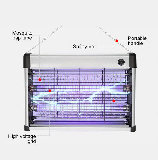 Mosquito Killer Lamp Insect Bug Zapper UV Light Outdoor Indoor Low Noise