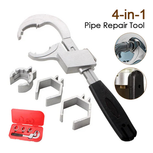 4-in-1 Universal Adjustable Double Ended Wrench Link Plumbing Pipe Repair Tool