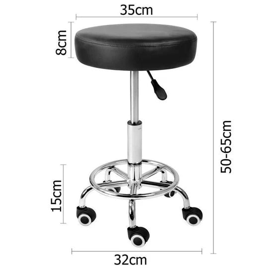 Salon Stool Hairdressing Chair PU Barber Equipment Beauty Swivel Hydraulic Lift