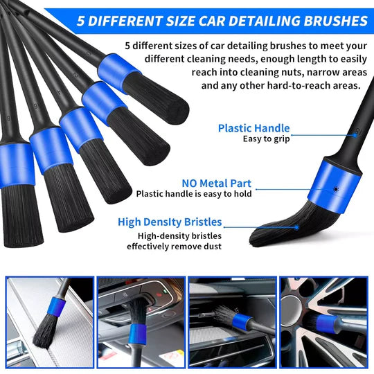 20 Pcs Car Interior Detailing Cleaning Kit, Car Detailing Brush Kit, Duster Kit