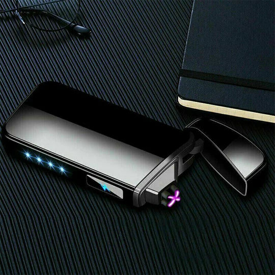 Electric Flameless Windproof USB Rechargeable Dual Arc Plasma Lighter Lighters