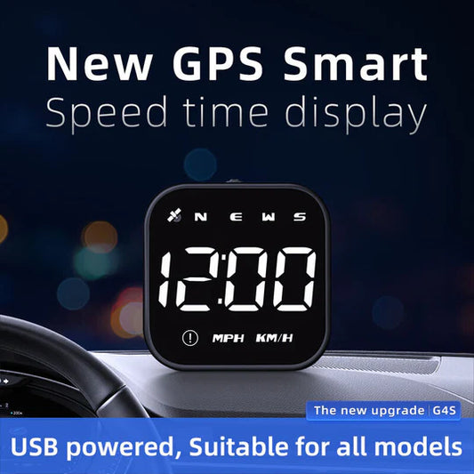 GPS HUD Head Up Display HD Speedometer Compass Speed Alarm For All Car Truck Bus