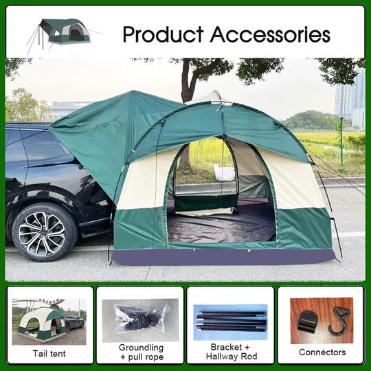 SUV Camping Tent Rear Extension Canopy Outdoor Portable Family Awning Shelter