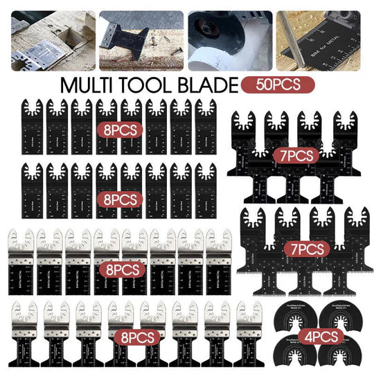 50PCS OSCILLATING MULTI TOOL BLADE SAW BLADES WOOD METAL CUTTER FOR DEWALT FEIN