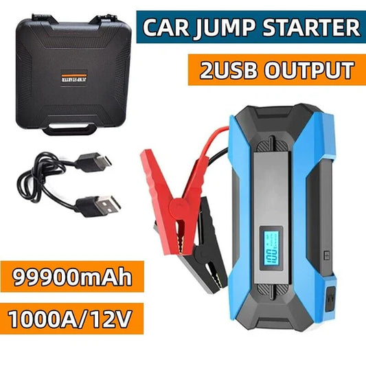 Portable 12V Car Jump Starter 99900mAh Power Bank Pack Battery Charger Booster