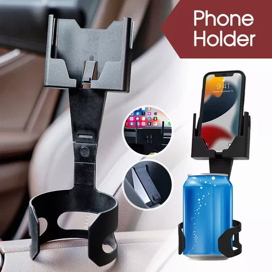 2in1 Universal Car Cup Holder Bottle Coffee Stand Cradle 360° Phone GPS Mount