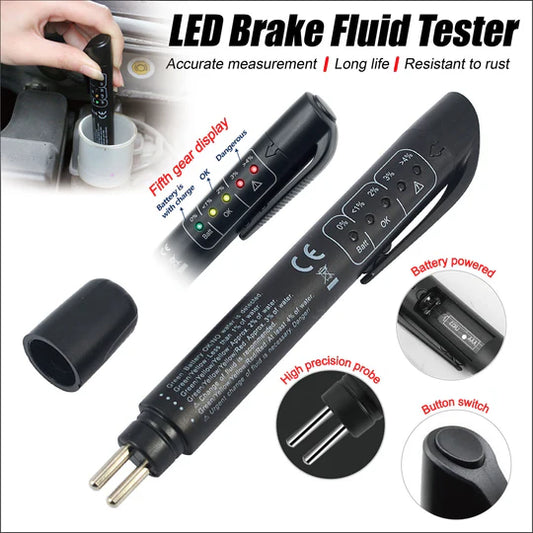 Auto Liquid testing Brake Fluid Tester pen 5 LED indicator display