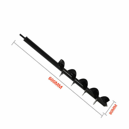 Power Garden Auger Earth Drill Bit Φ80 x300/600mm Post Digger Planter Outdoor