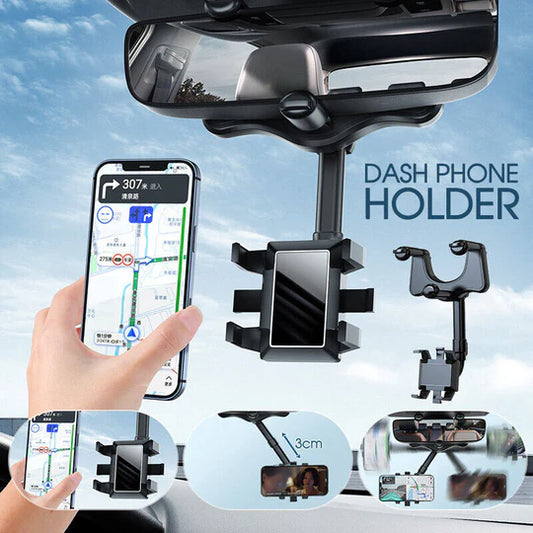 360° Rotation Car Truck Phone Holder Rearview Mirror Mount For Mobile Phone GPS
