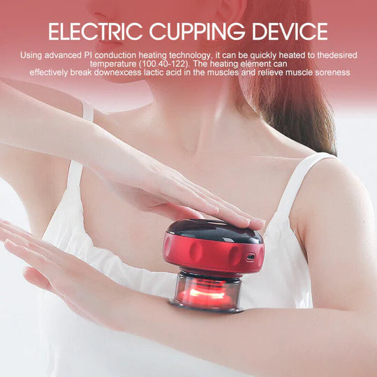12 SPEED LCD ELECTRIC CUPPING THERAPY SMART HEATING MASSAGER BODY SLIMMING