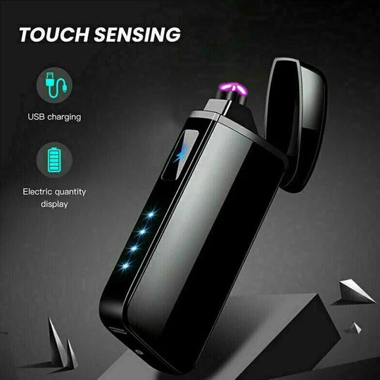 Electric Flameless Windproof USB Rechargeable Dual Arc Plasma Lighter Lighters