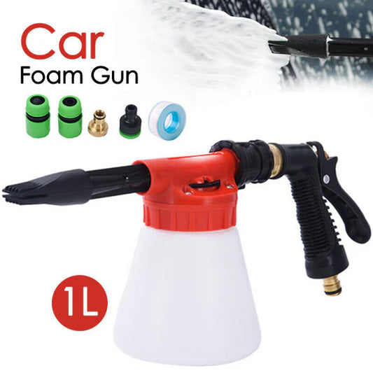 1L SNOW FOAM LANCE CANNON BOTTLE SOAP GUN SPRAYER HOSE FOR CAR PRESSURE WASHER