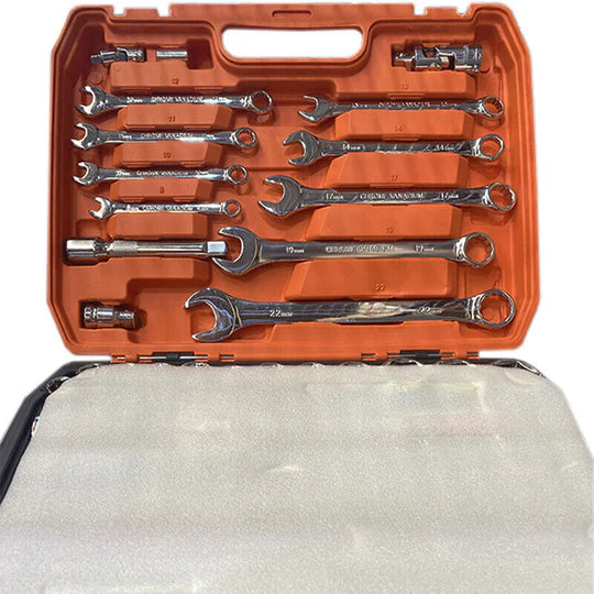 82Pcs Socket Set Wrench Drive Metric Flexible Extension Bar Repair Tools