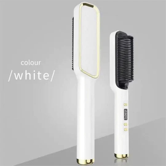 Electric Hair Straightener Brush Straight Quick Iron Hot Comb Negative ion Brush