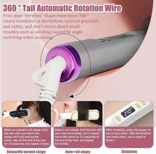 Electric Hair Straightener Brush Straight Quick Iron Hot Comb Negative ion Brush