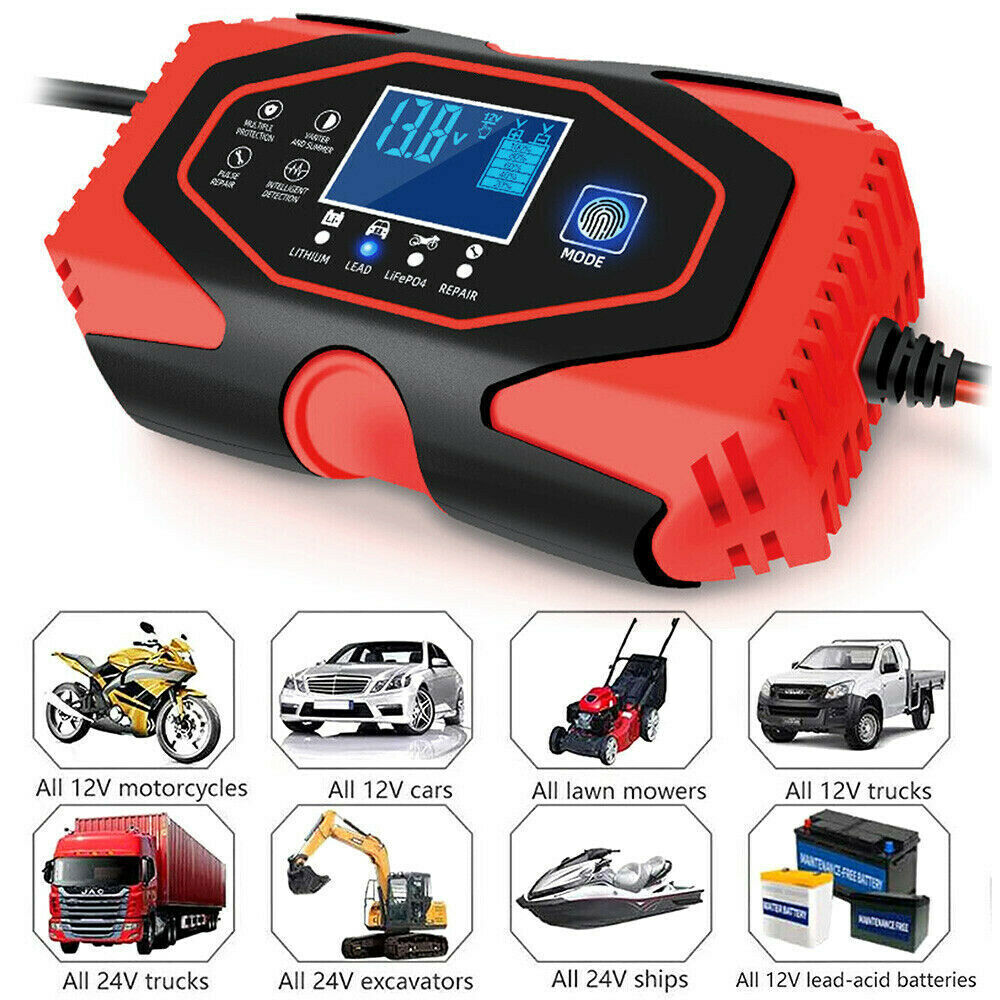 7-stage Automatic Charging Lead-Acid & Lithium Battery Charger Smart Trickle