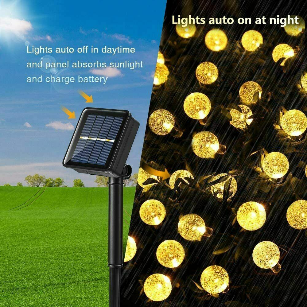 200LED Solar Globe String Lights Fairy Outdoor Festoon Party Garden Decor