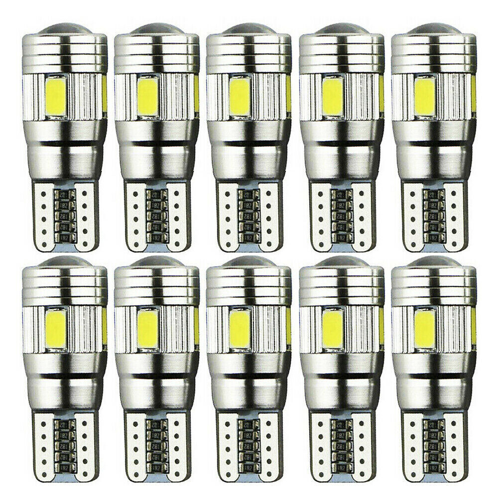 White T10 LED 6SMD W5W 5630 168 194 12V Car Wedge Dash Canbus Parking Side Light