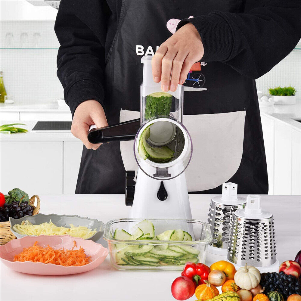 Kitchen Multifunction Vegetable Food Manual Rotary Grater Chopper Slicer Cutter