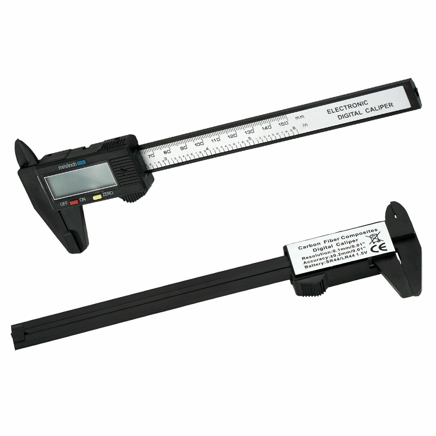 150mm 6'' Inch Electronic Digital Vernier Micrometer Caliper Gauge Carbon Fiber