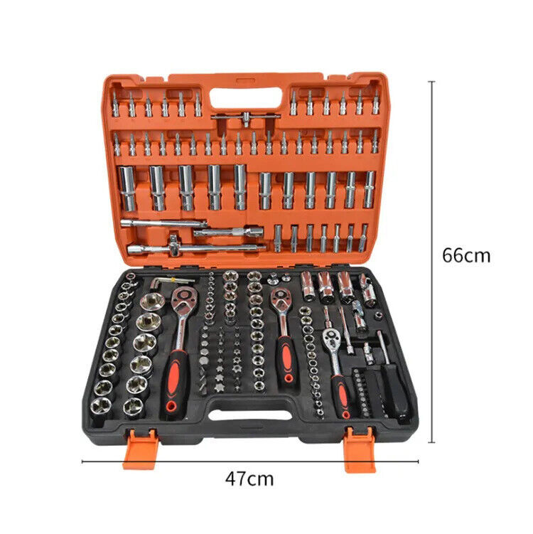 172Pcs Ratchet Spanner Socket Set 1/2" 1/4" 3/8" DIY Tool Kit Wrench Toolbox AU