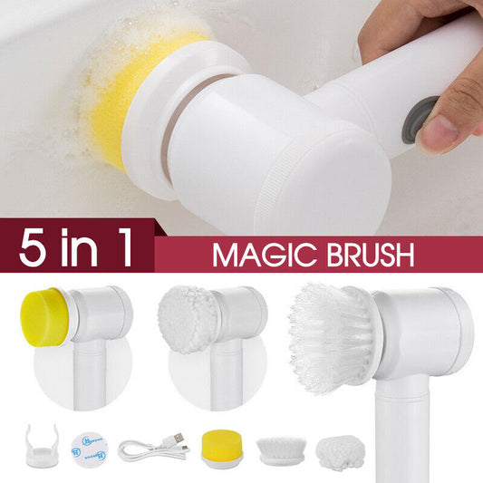 5 In 1 Handheld Bathtub Brush Kitchen Sink Cleaning Tool Tub Electric Brush