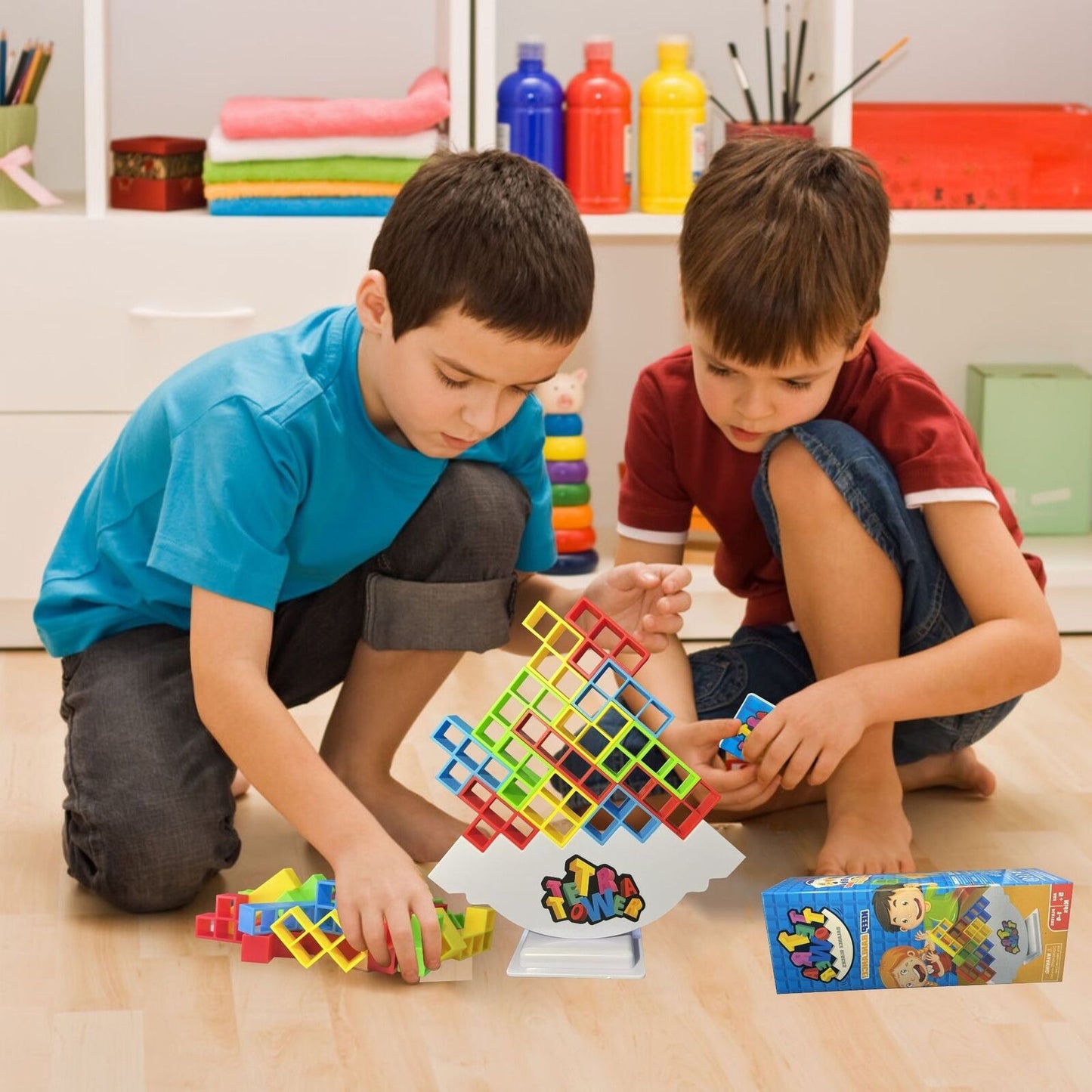 Tetra Tower Balance Stacking Blocks Game Team Toys Xmas Gifts Kids Adults
