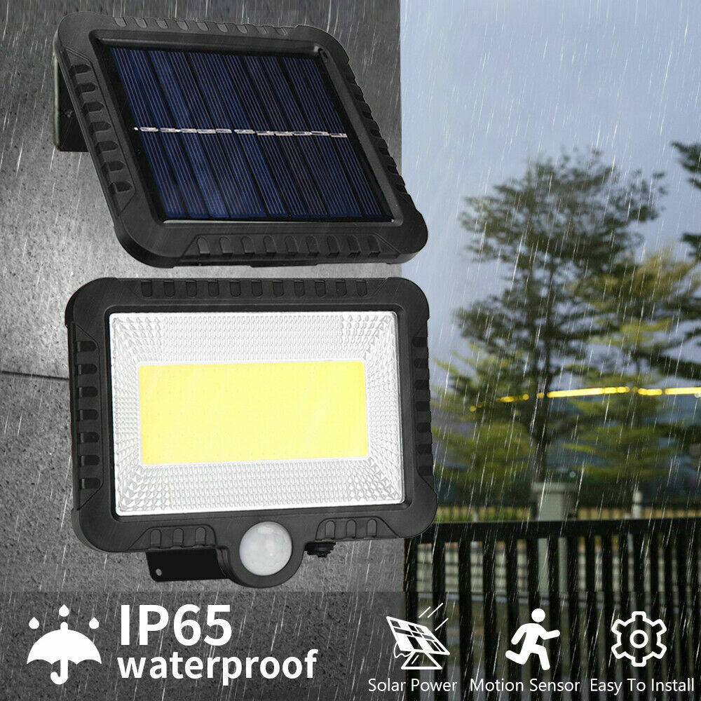 100 Led Solar Sensor Lights Light Motion Detection Security Garden Flood Lamp