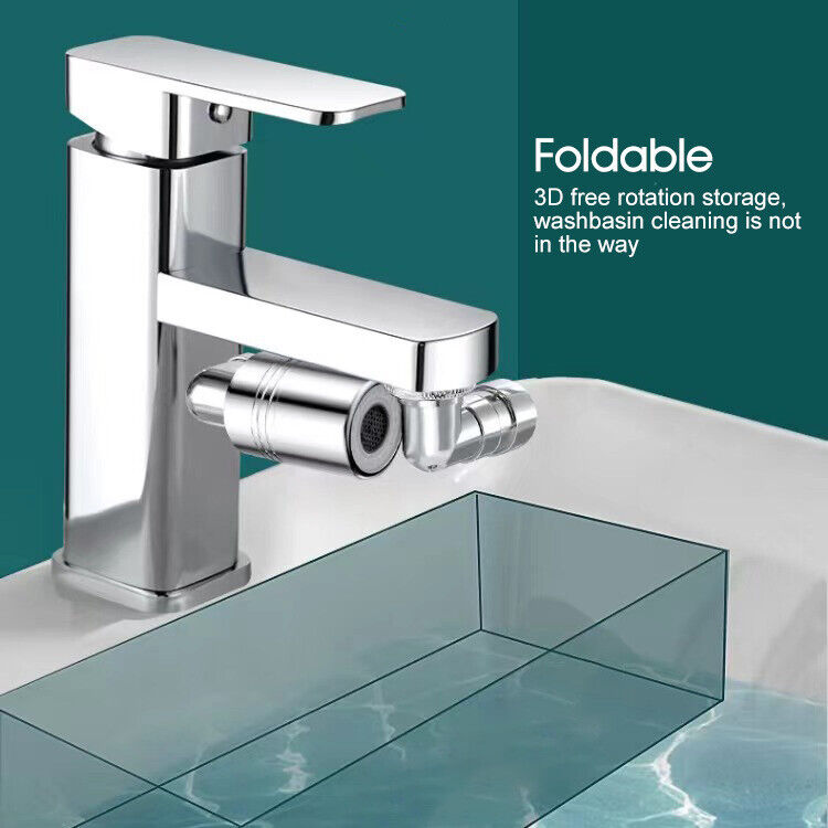 Extension Rotate Robotic Faucet Extender Arm Tap Universal 1080 Swivel Spray