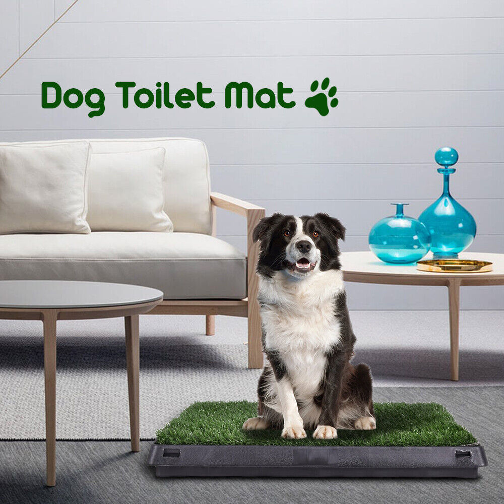 Pet Dog Toilet Mat Indoor Portable Training Grass Potty Pad Loo Tray