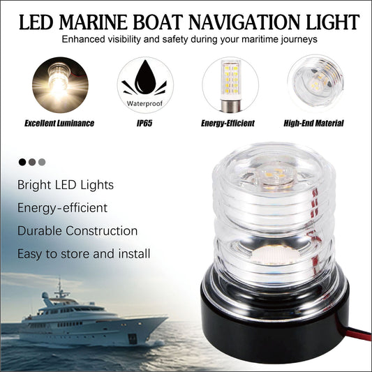 12V LED Marine Boat Navigation Light – Stern Yacht Signal Lamp for Sailing