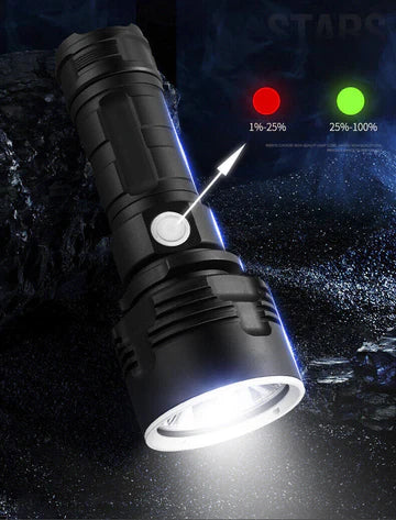 CREE L2 LED Tactical Rechargeable Flashlight USB Camping Hunting Torch