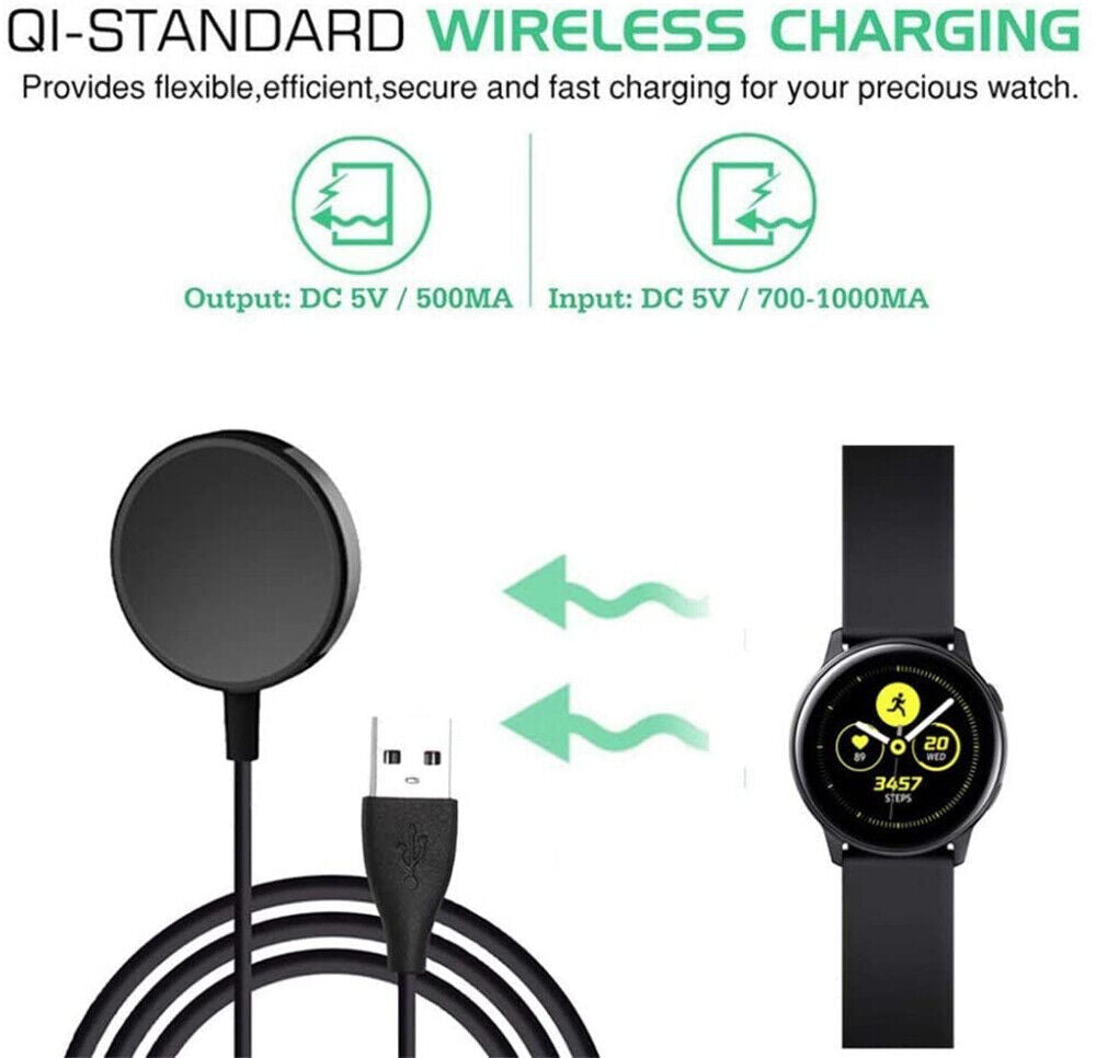 USB Charger Dock Cradle Cable for Samsung Galaxy Watch Active 1/2/3/4 40/41/44mm