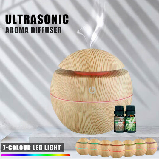 Aromatherapy Diffuser Aroma Essential Oils Air Humidifier LED Light