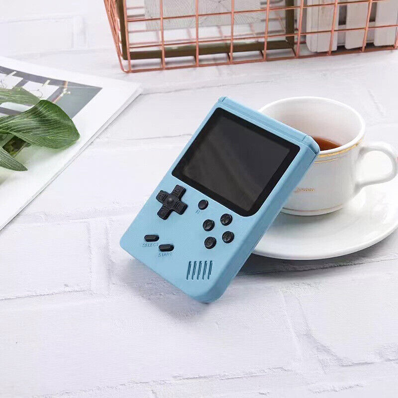 Blue Handheld Game Console Retro Video Game boy Game Toy Built-in 500 Games Kids