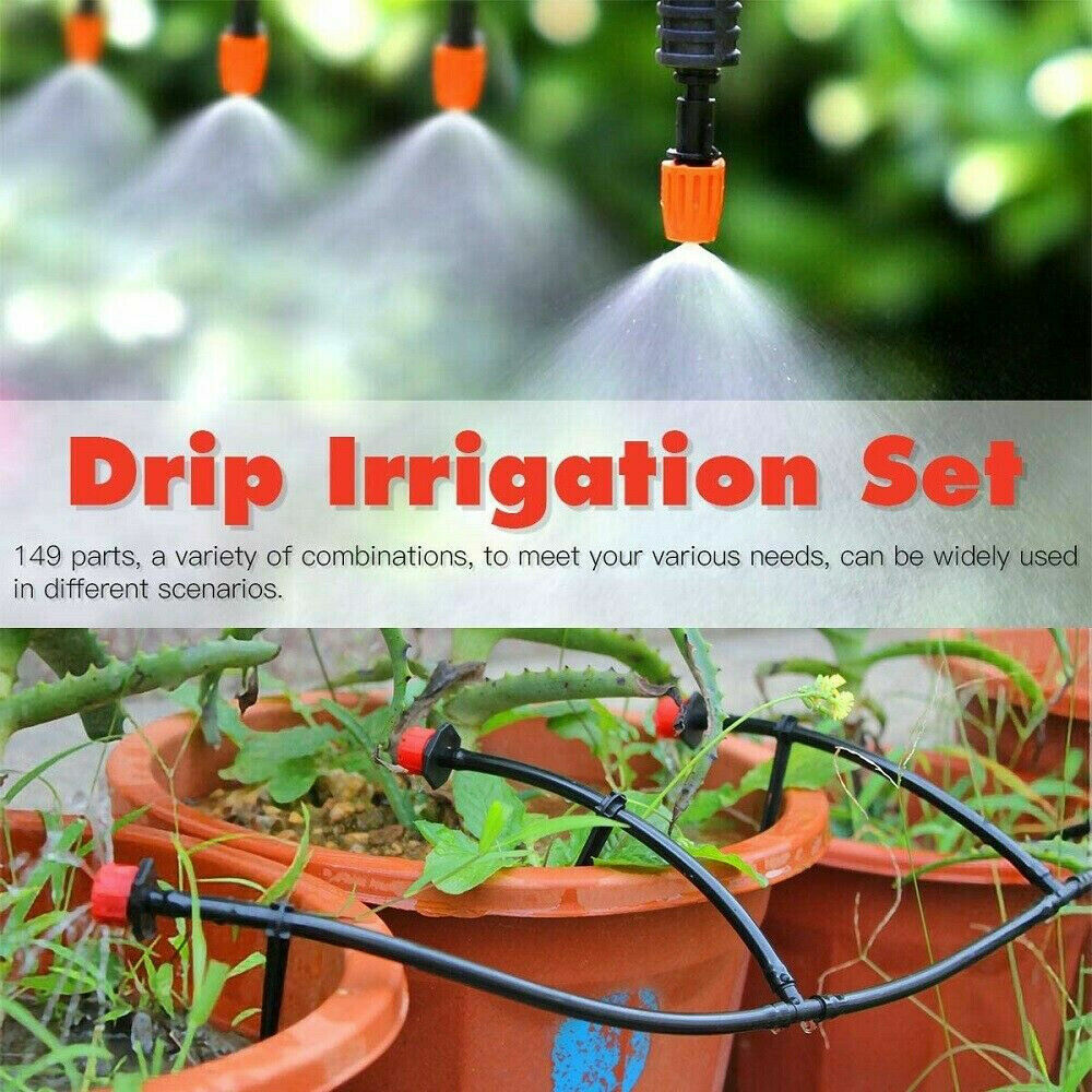 Garden Irrigation System Plant Watering DIY Micro Drip 152Pcs/201Pcs/202Pcs Kits