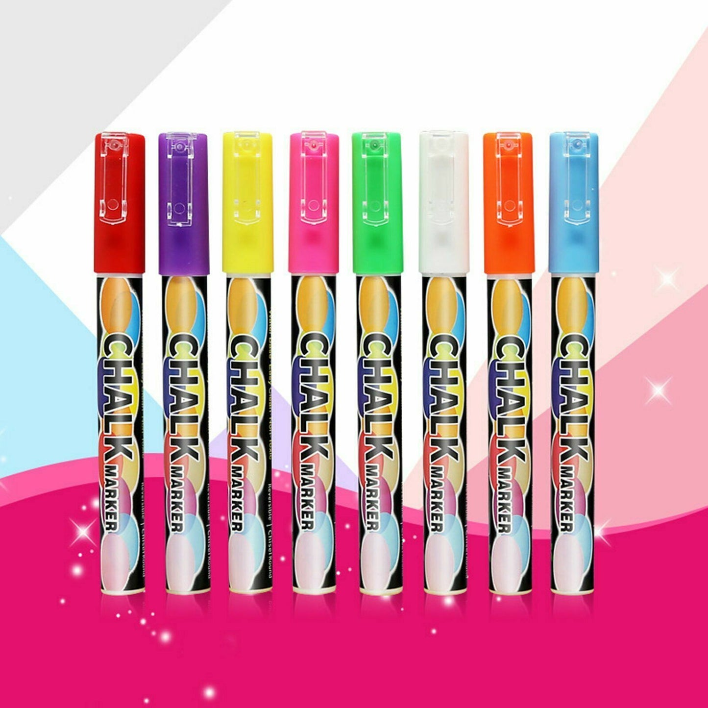 8pcs 3/6/15mm Liquid Chalk Marker Pens LED Writing Board Glass Art Pen Window