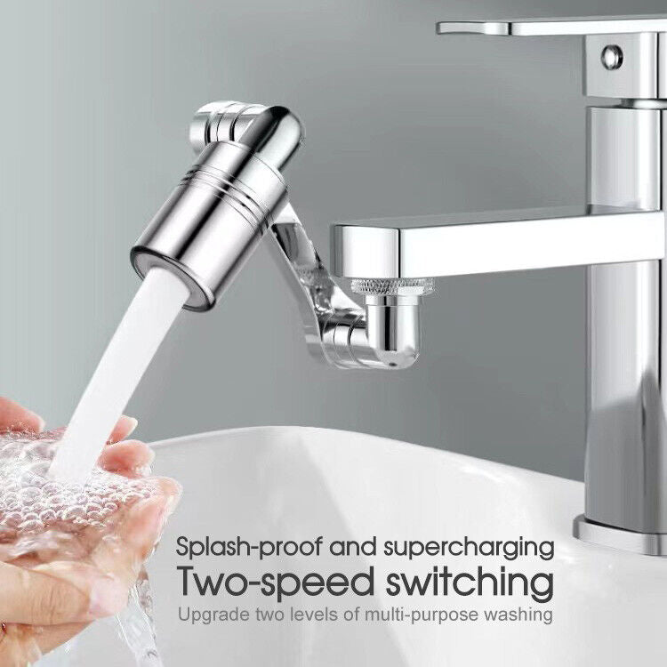 Extension Rotate Robotic Faucet Extender Arm Tap Universal 1080 Swivel Spray