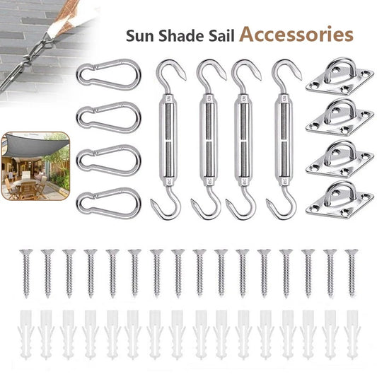 6mm 304 Stainless Steel Turnbuckle Kit – 4 Hook Open Body + Carabiners & Fixings