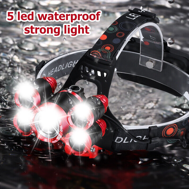 Rechargeable T6 Headlamp Headlight Head Torch Lamp Fishing Camping Worklight