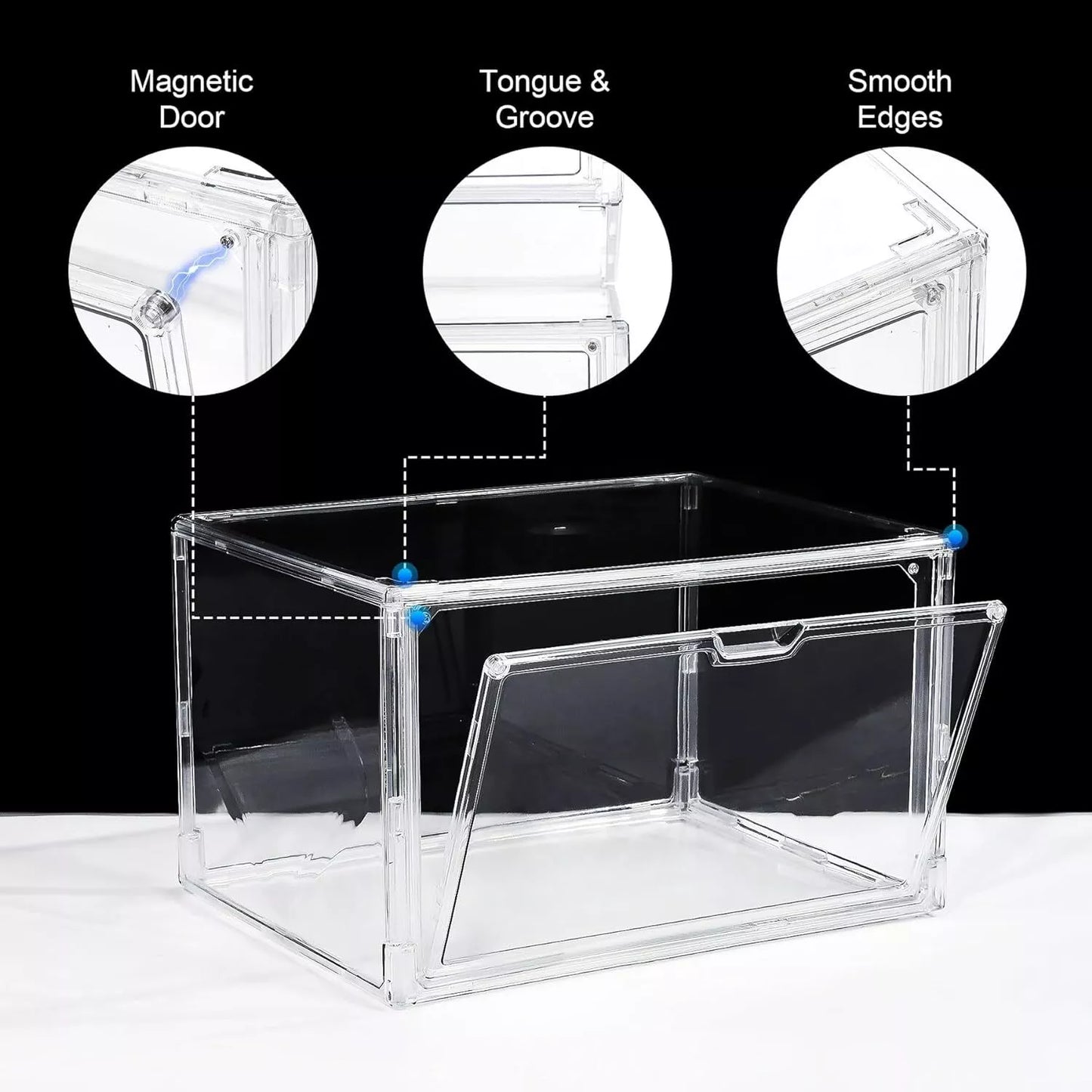 1PC Acrylic Shoe Display Case Transparent Sneaker Box Storage Boxes Clear