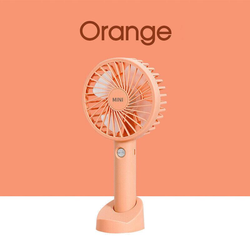Mini Portable Hand-held Desk Fan Cooling Cooler USB Air Rechargeable 3 Speed