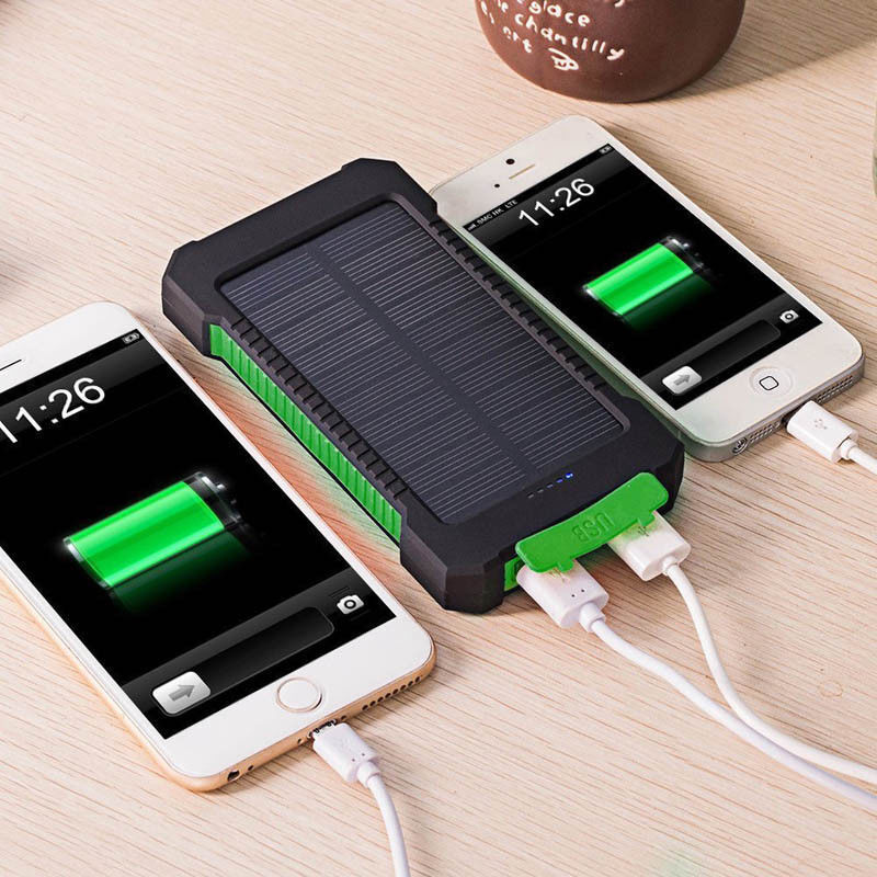 50000mah Dual USB Solar Power Bank Portable External Battery Phone Charger