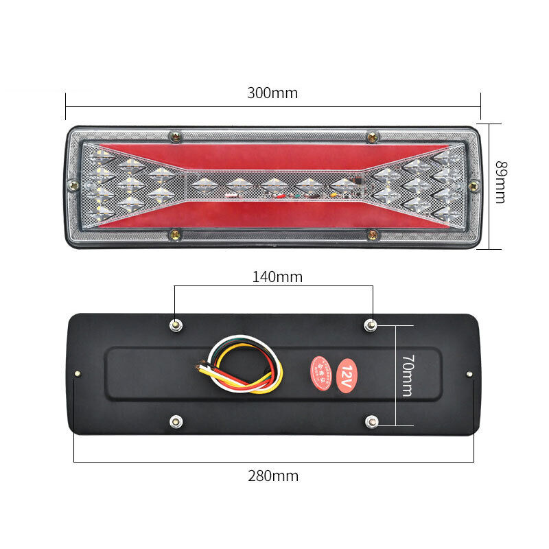 2X LED Trailer Lights Tail Lamp Stop Brake Dynamic Indicator 12V Taillight Pair