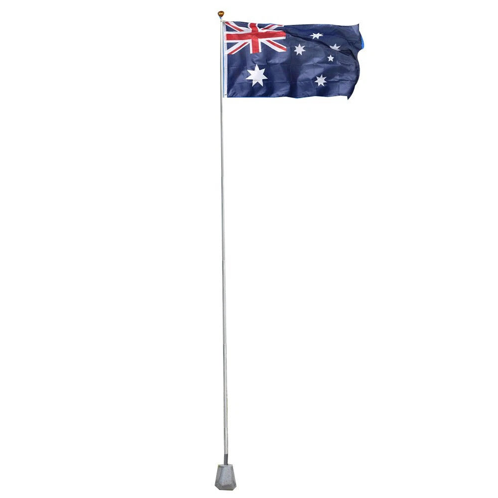 6.2M Aluminum Australia Flag Pole Australian Flagpole Ball Top Kit Full Set