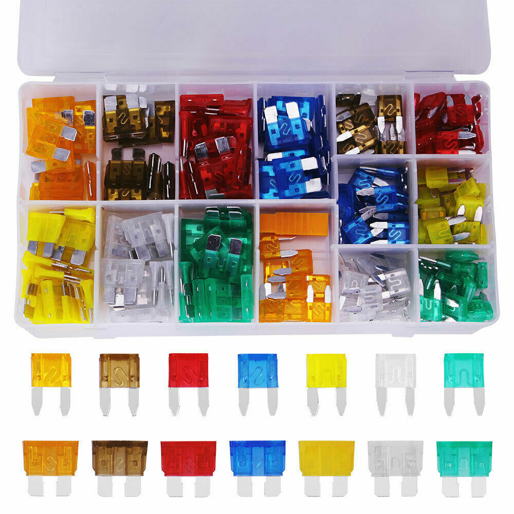 220pcs Assorted Mini Fuse Blade Fuses Set Auto Car Truck Assortment Kits ATM APM