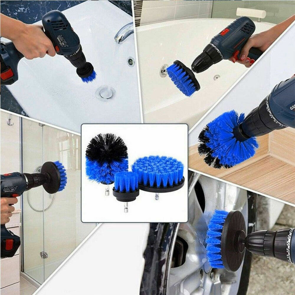 14PC Drill Brush Tub Clean Electric Grout Power Scrubber Cleaning Combo Tool Kit