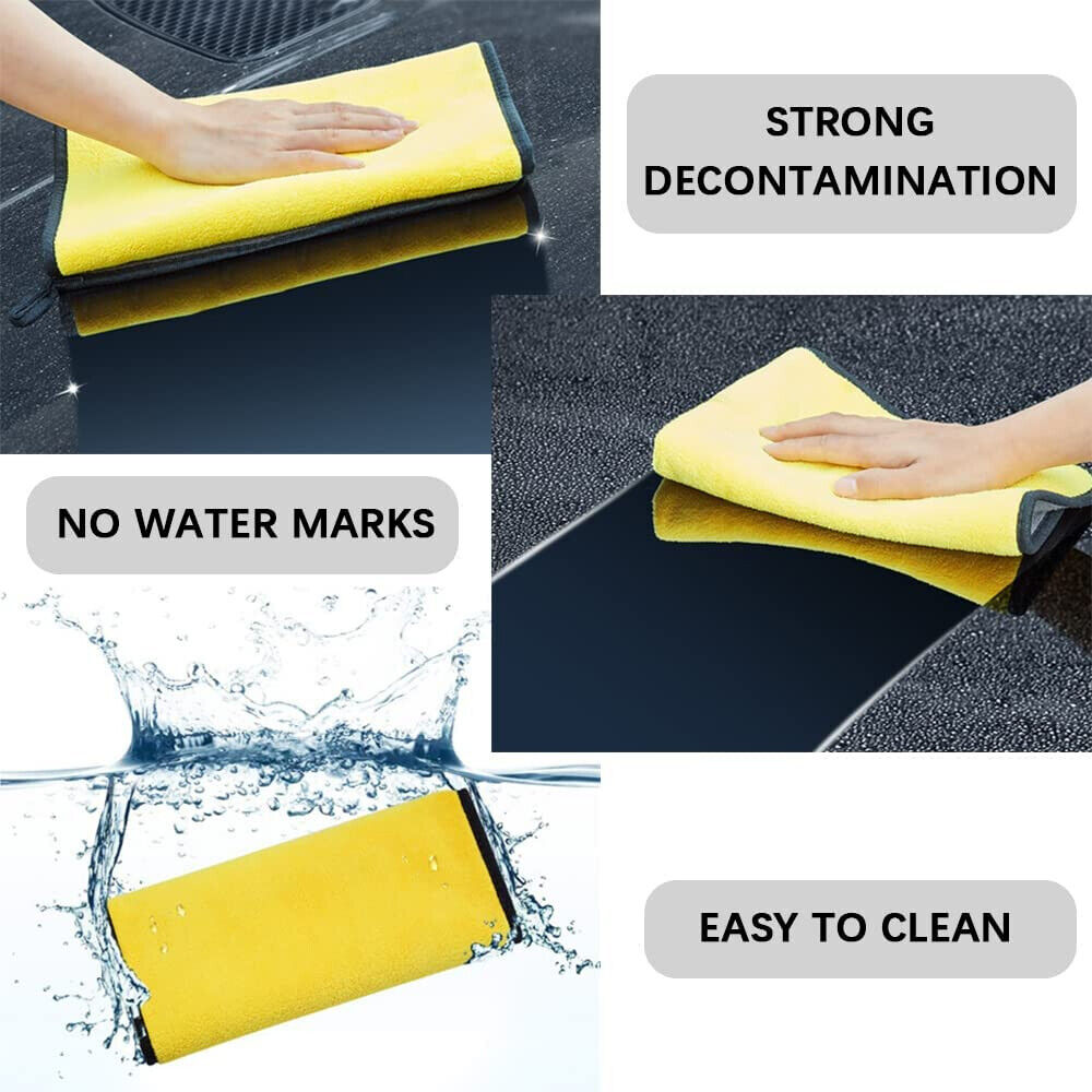 Microfibre Car Drying Towel Window Cleaning Duster Kitchen Dish Glass Cloth Wipe